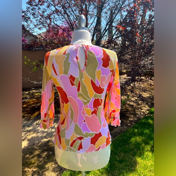 HALOGEN Colorful Abstract Women's Top - Picture 6 of 8